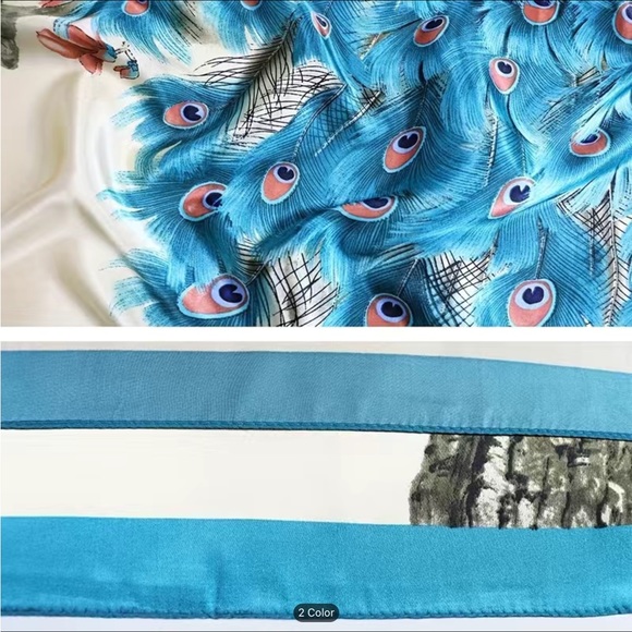 Silky Peacock scarfs 🦚 - Picture 11 of 12